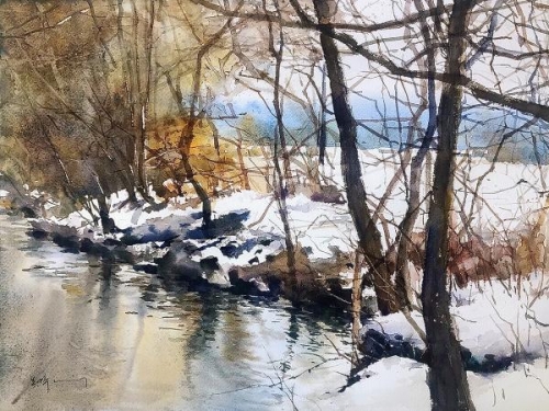 The Lover's Creek after Snow by Ting Wu