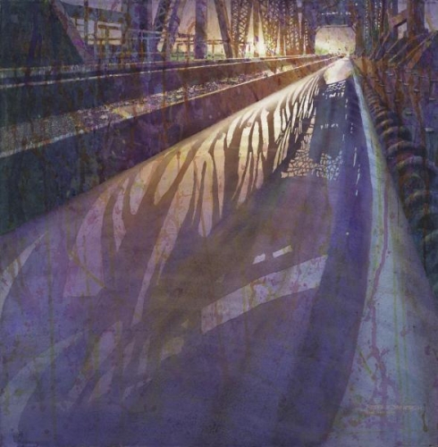  Airfloat Systems Award,  Holbein Artist Materials #1,  Mickey Daniels Award,  - Joliet Bridge Rail No.2 by Peter Jablokow