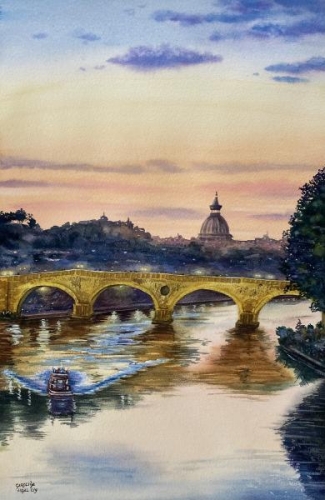 Twilight by the Tiber by Carolina Dealy
