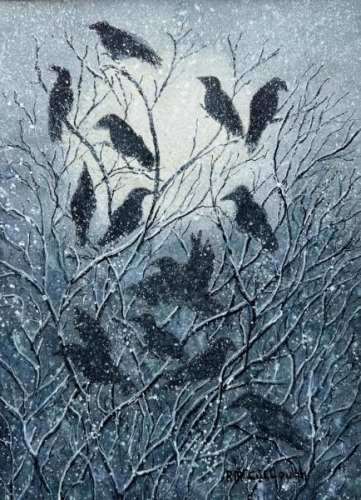  Honorable Mention Miniatures,  - Moonlight Silhouette by Rebecca McCullough
