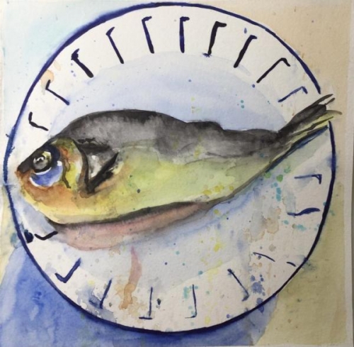 Fish on a Plate by Cheryl Dicus