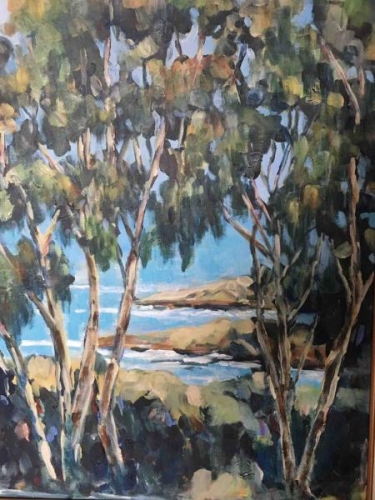 Eucalyptus Trees Overlooking La Jolla Shores by Keith Warrick