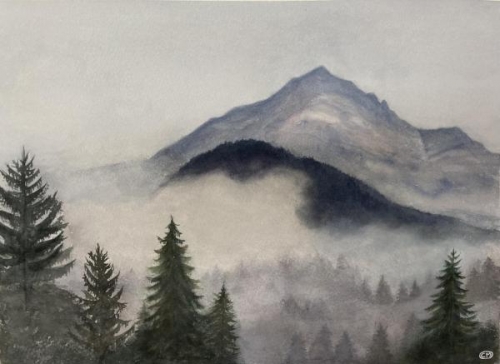 Fog on the Alps by Carla Obermeyer