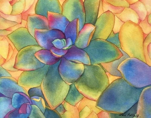 Succulent Aglow by Lori Pollack