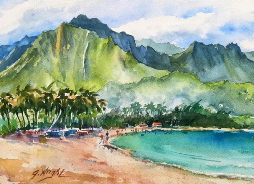 Hanalei Bay, Kauai by Jami Wright