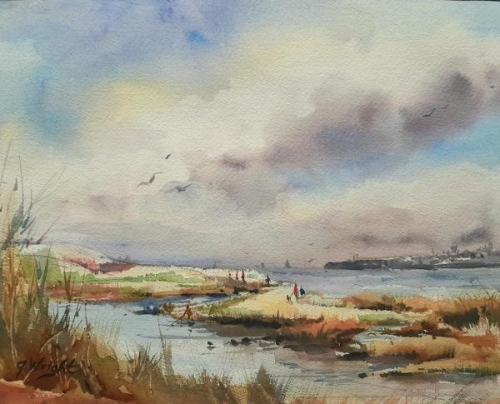 At the Mouth of the San Diego River by Jami Wright