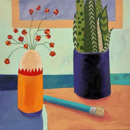 Still Life with Paintbrush III by Melodie Tune