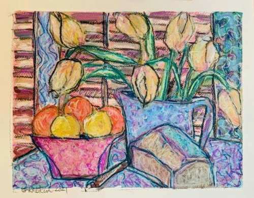 Still Life with Tulips by Barbara Rabkin