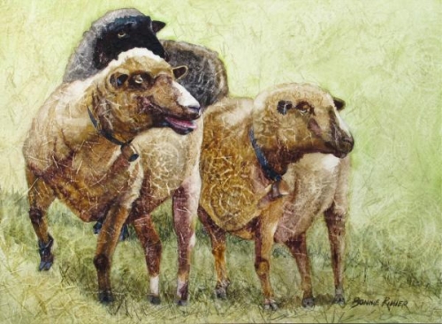 Gossiping Sheep by Bonnie Rinier