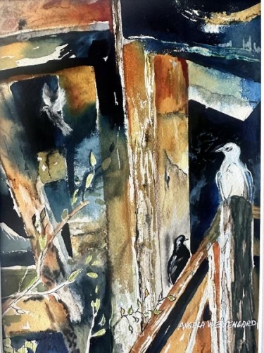 Birds in a Barn by Angela Westengard