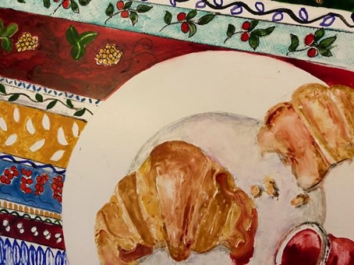 Croissant and Jam by Marsha Alexander