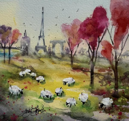 Counting Sheep XXVIII by Lorri Lynch