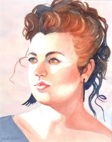  Juror Commendation,  - Portrait of a Young Lady by Martha Grim
